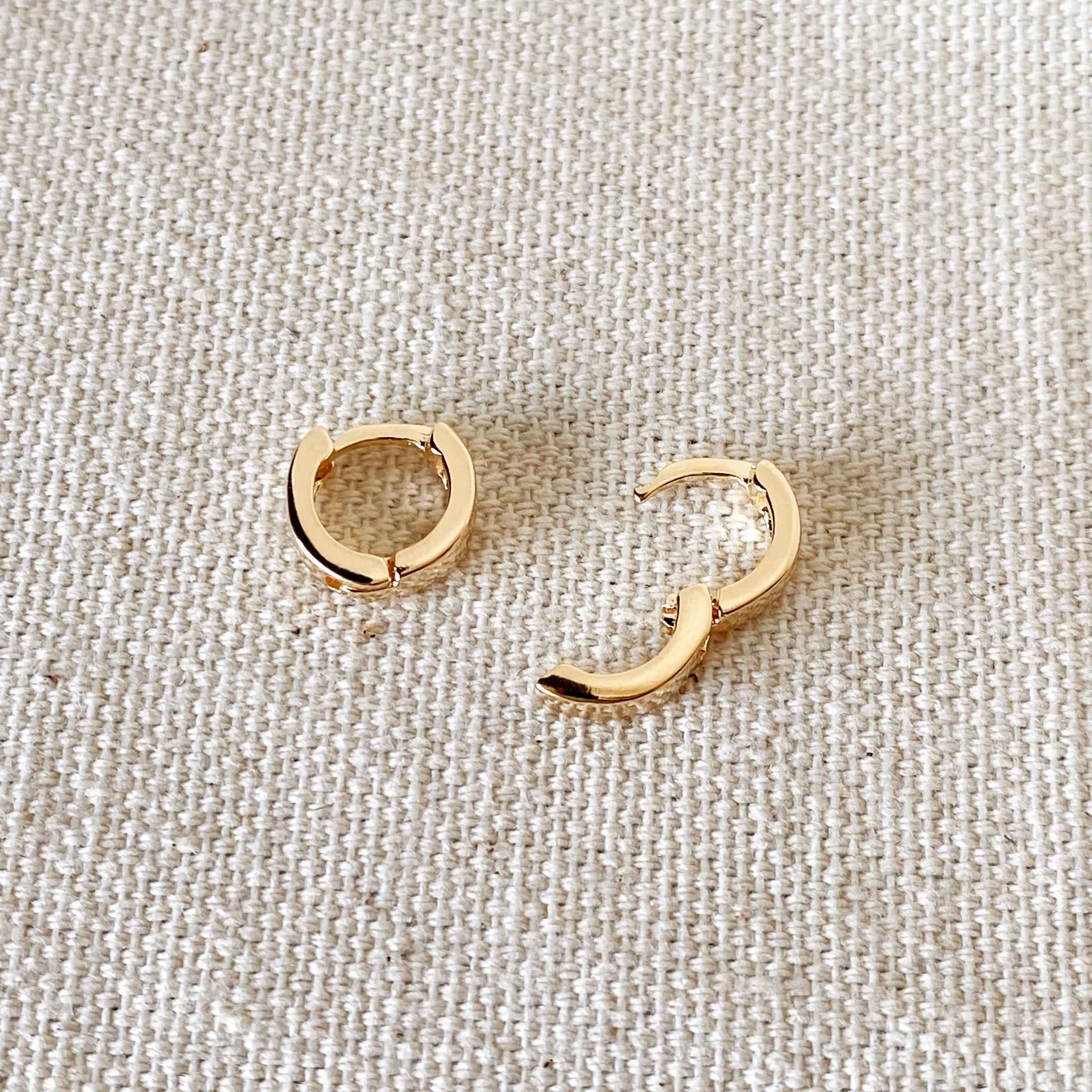 18k Gold Filled Petite Polished Clicker Earrings