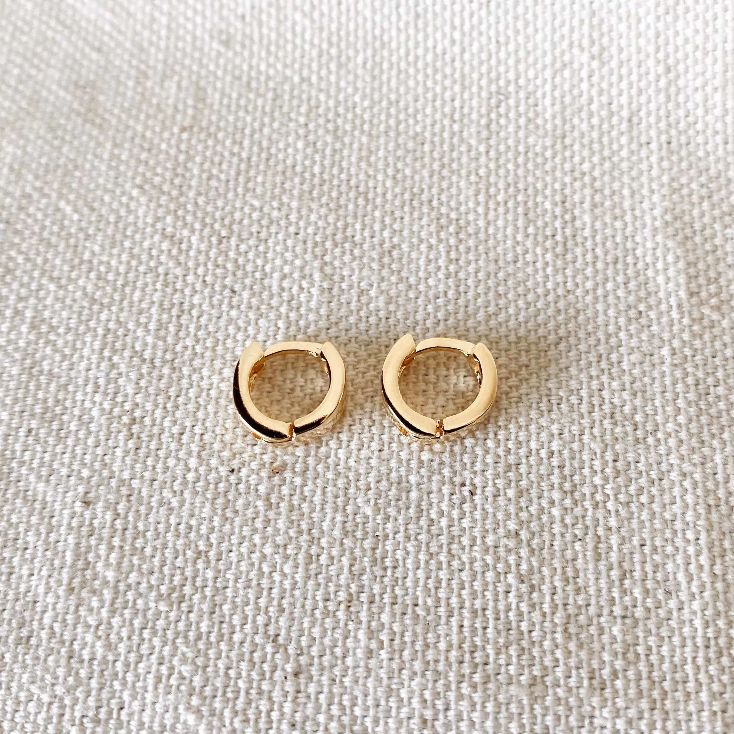 18k Gold Filled Petite Polished Clicker Earrings