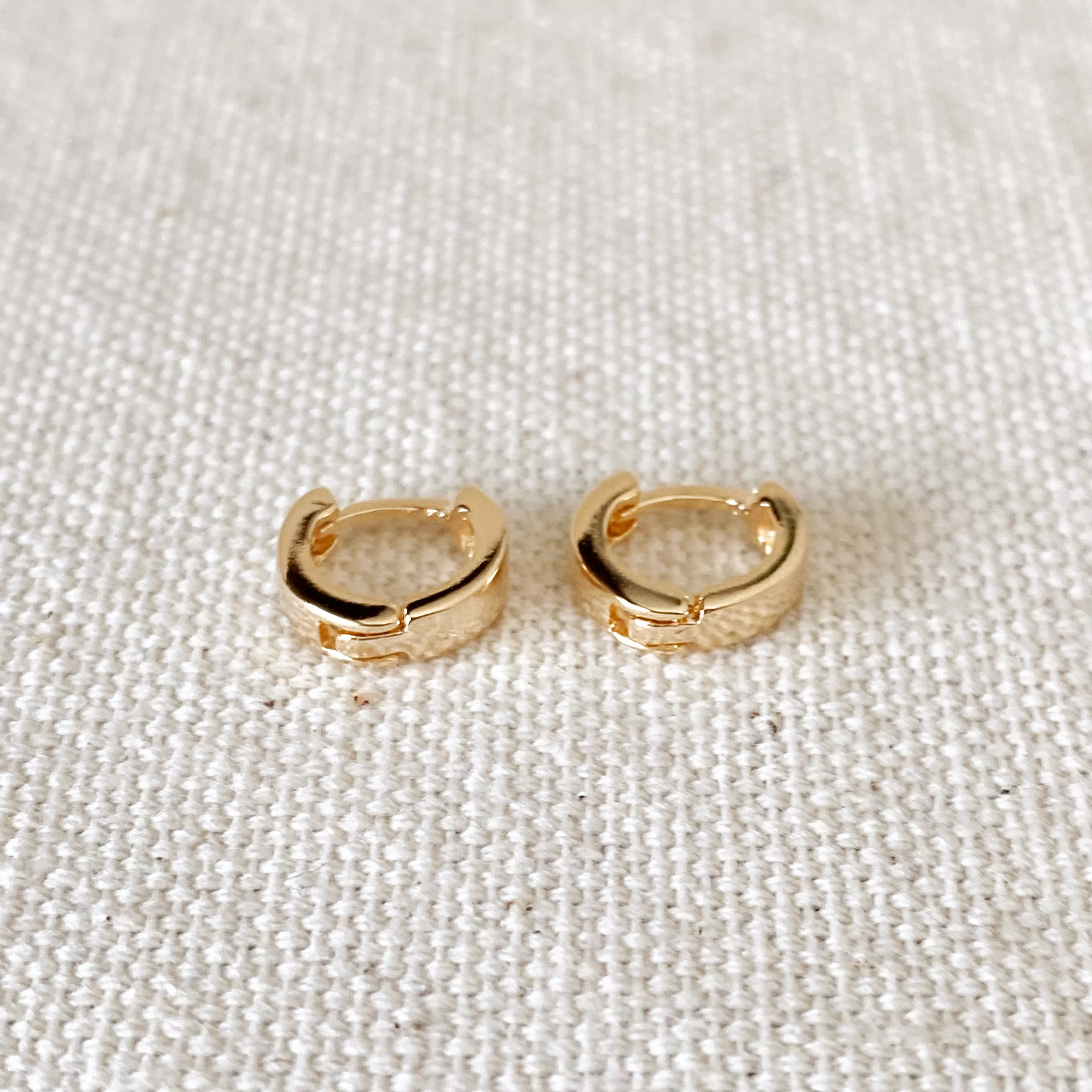 18k Gold Filled Petite Polished Clicker Earrings