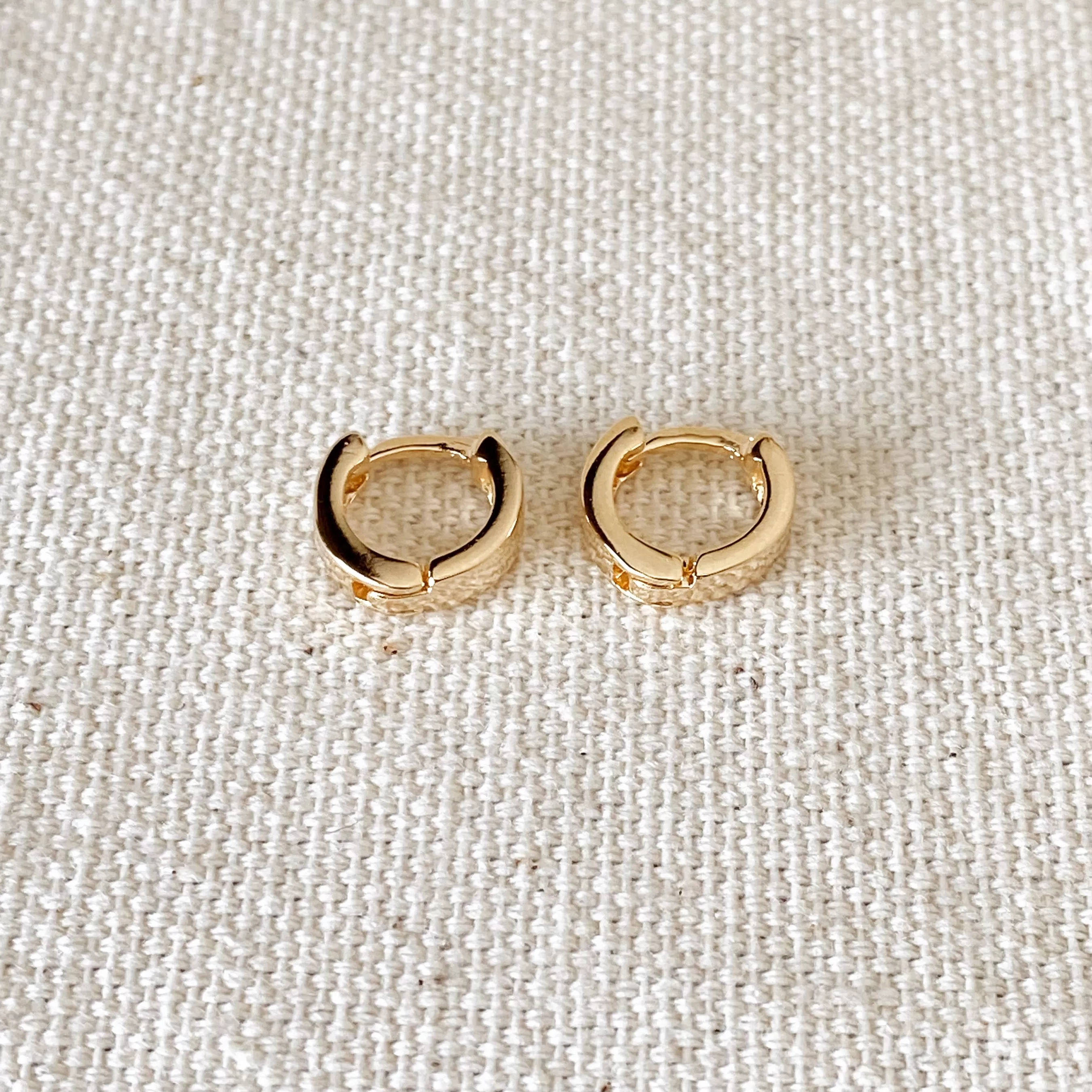 18k Gold Filled Petite Polished Clicker Earrings