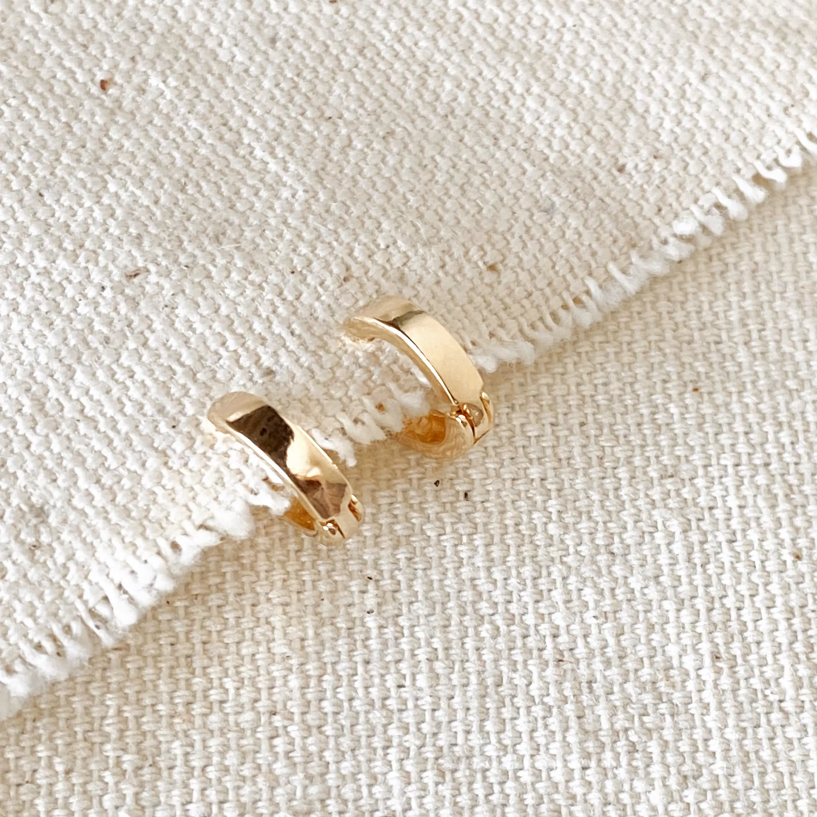 18k Gold Filled Petite Polished Clicker Earrings