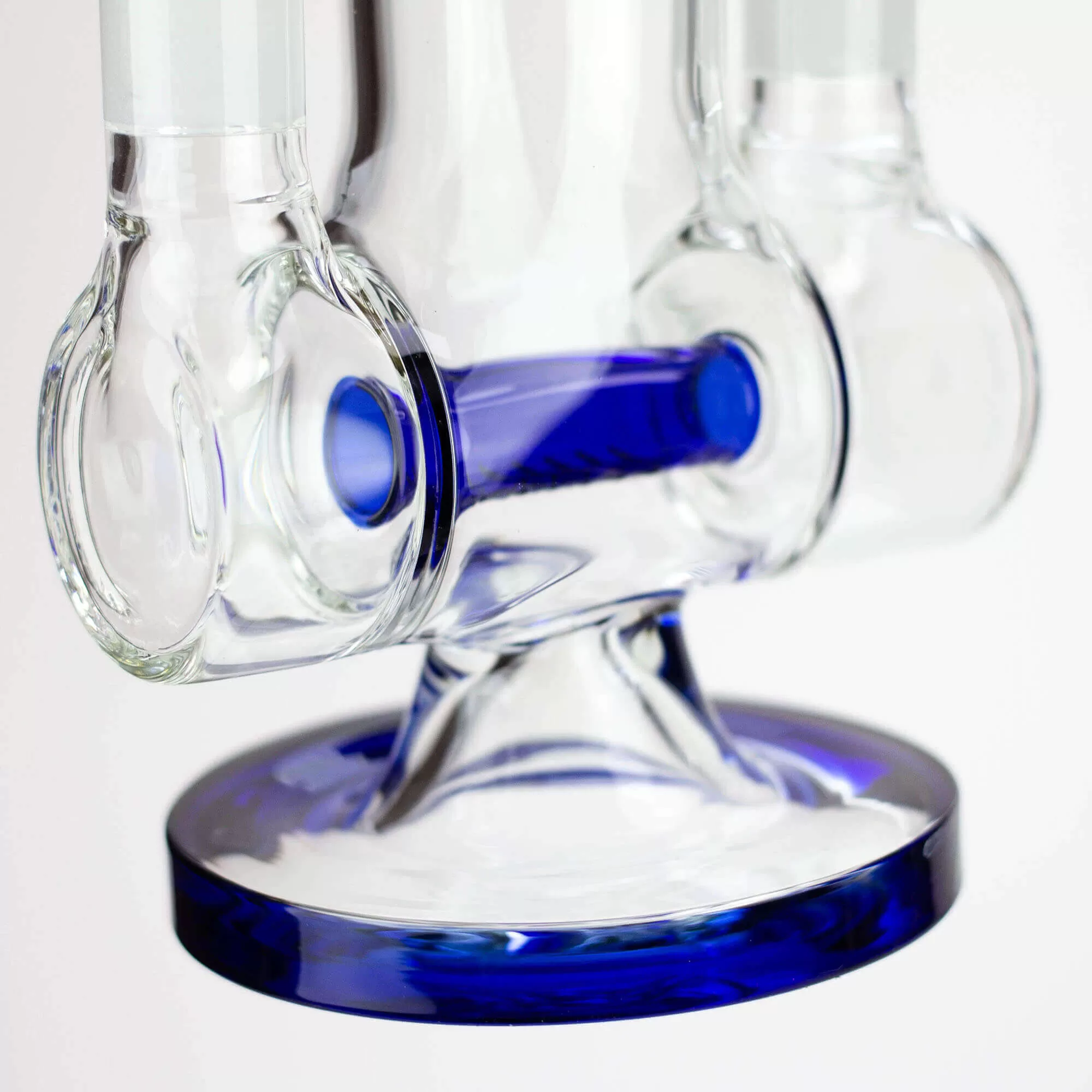 18" AQUA Dual Joint Showerhead Pecolator Glass Water Bong