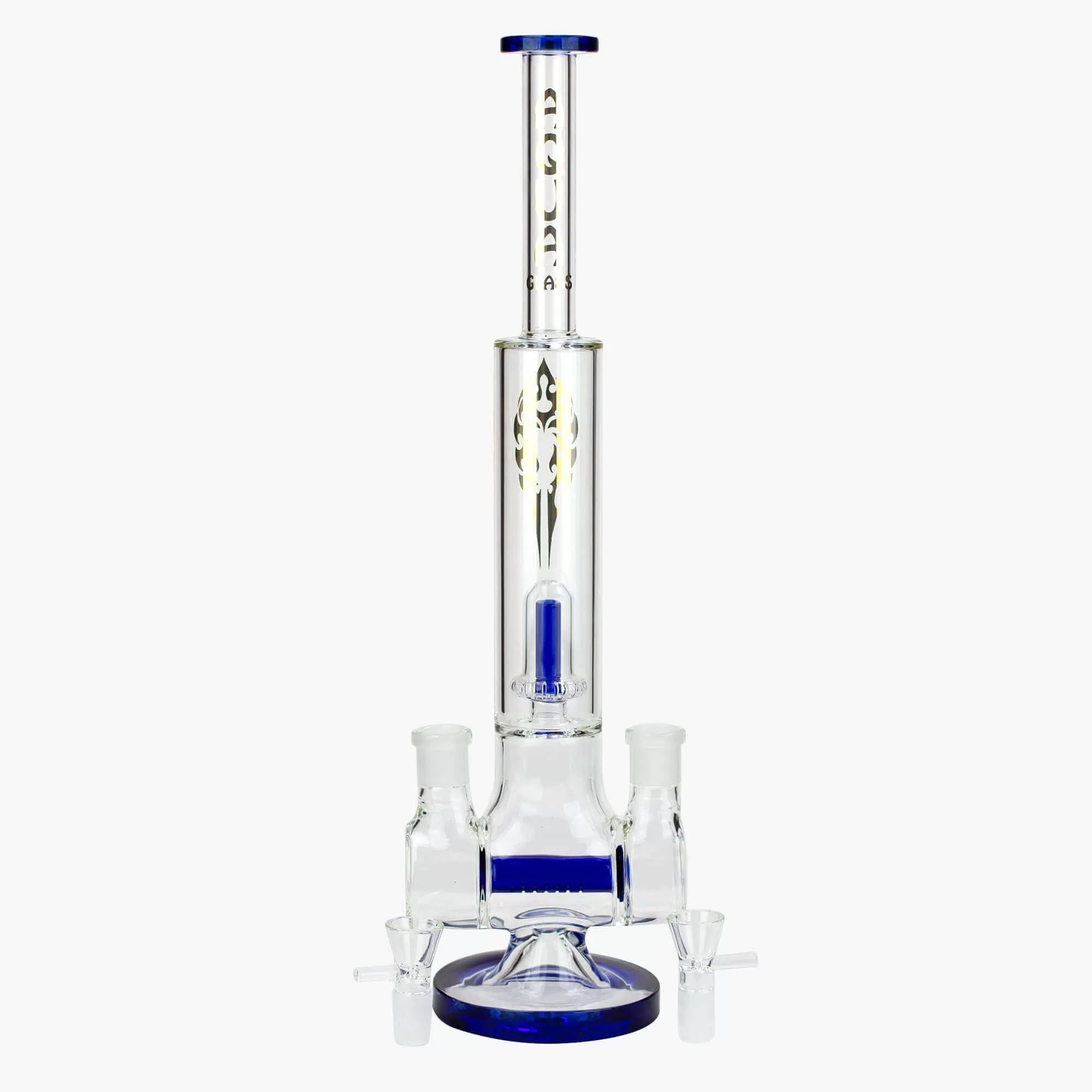 18" AQUA Dual Joint Showerhead Pecolator Glass Water Bong