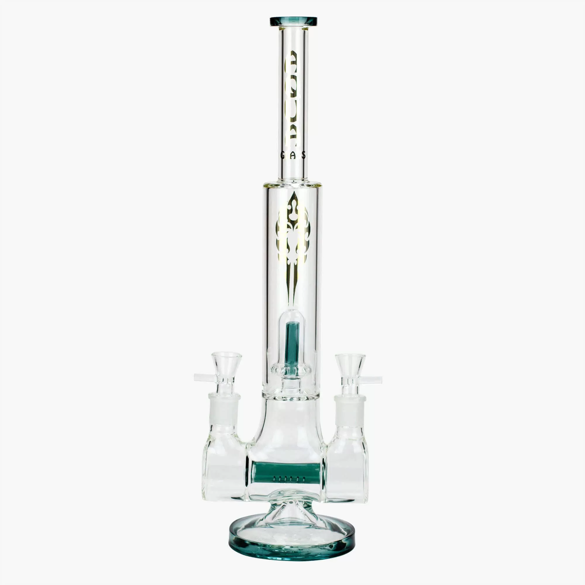 18" AQUA Dual Joint Showerhead Pecolator Glass Water Bong