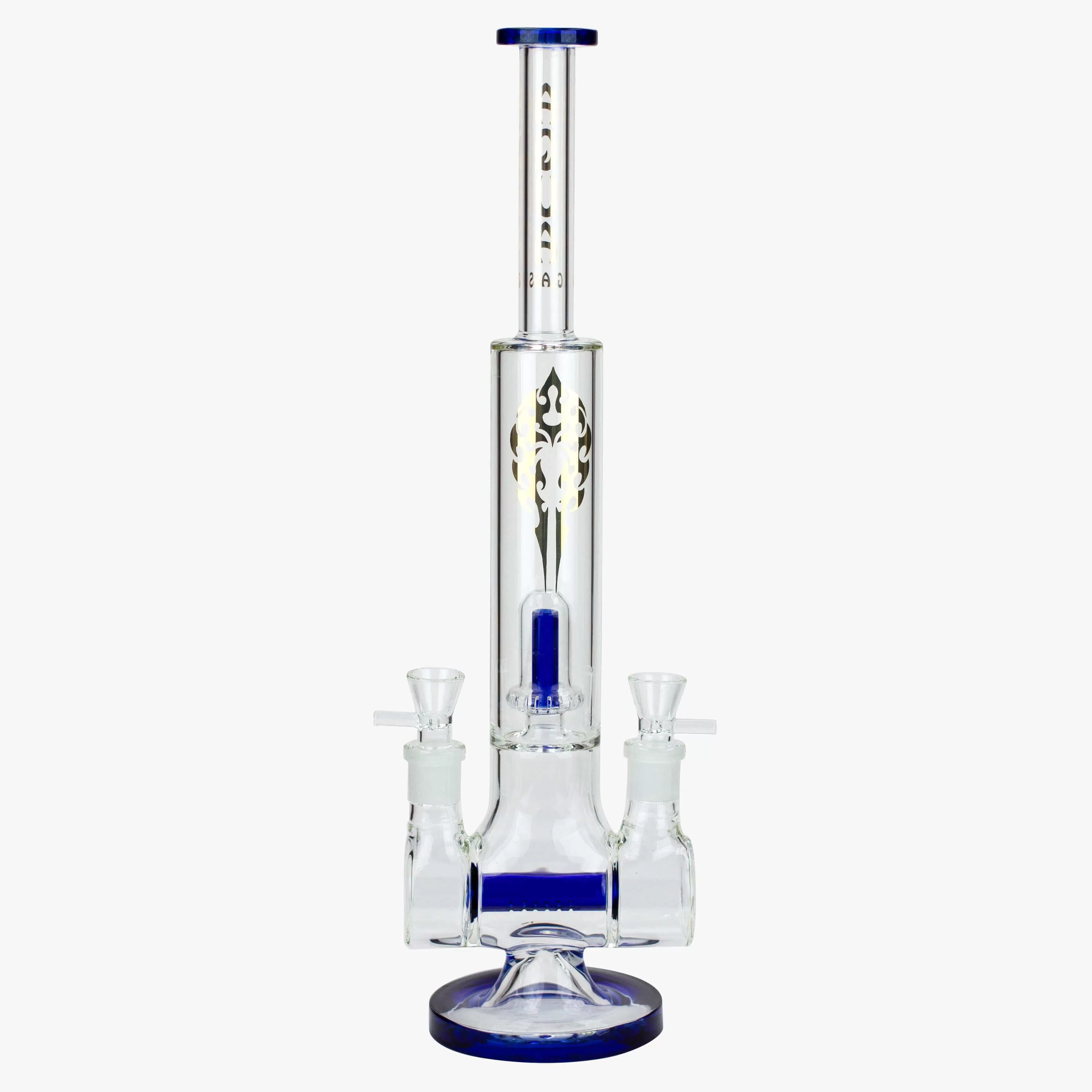 18" AQUA Dual Joint Showerhead Pecolator Glass Water Bong