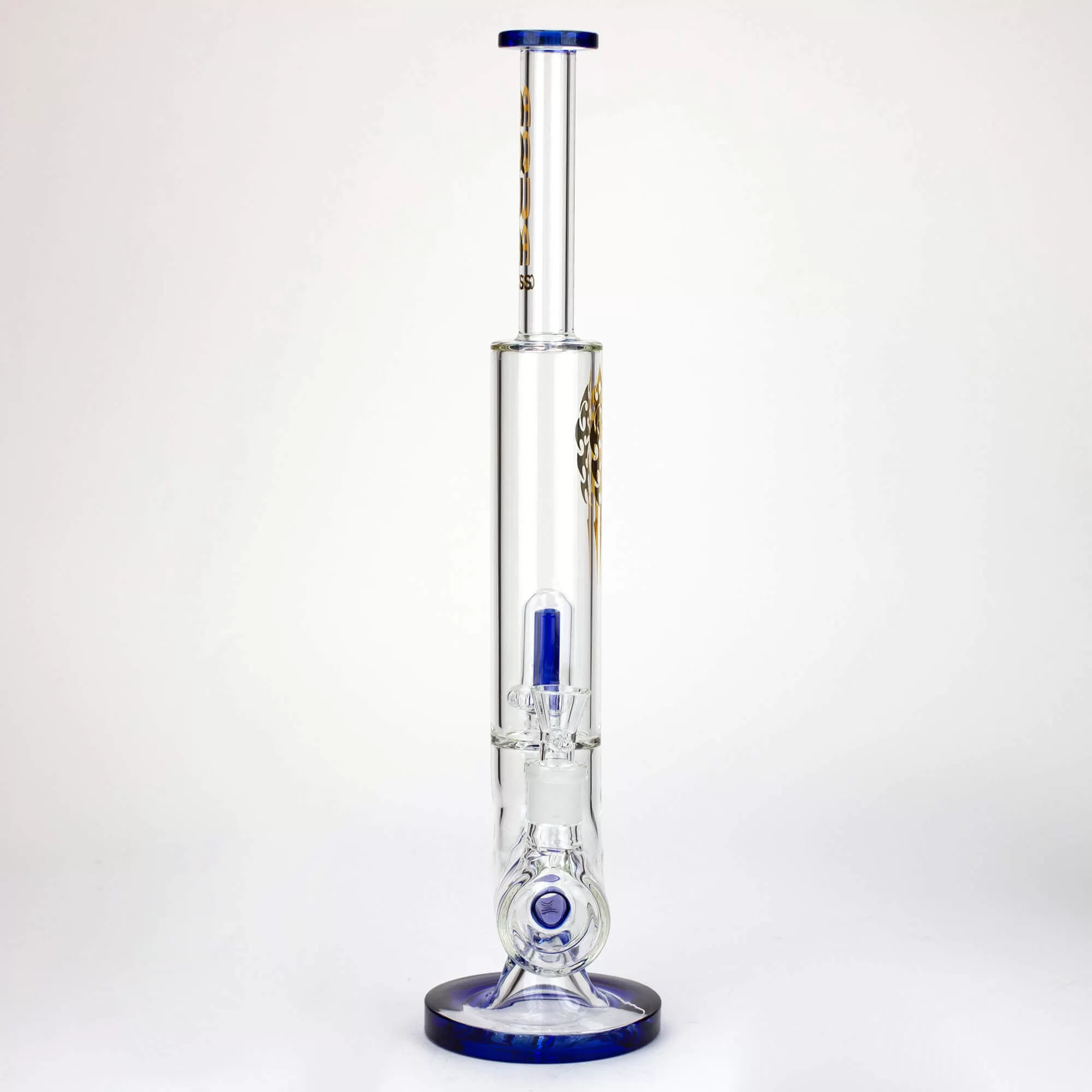 18" AQUA Dual Joint Showerhead Pecolator Glass Water Bong