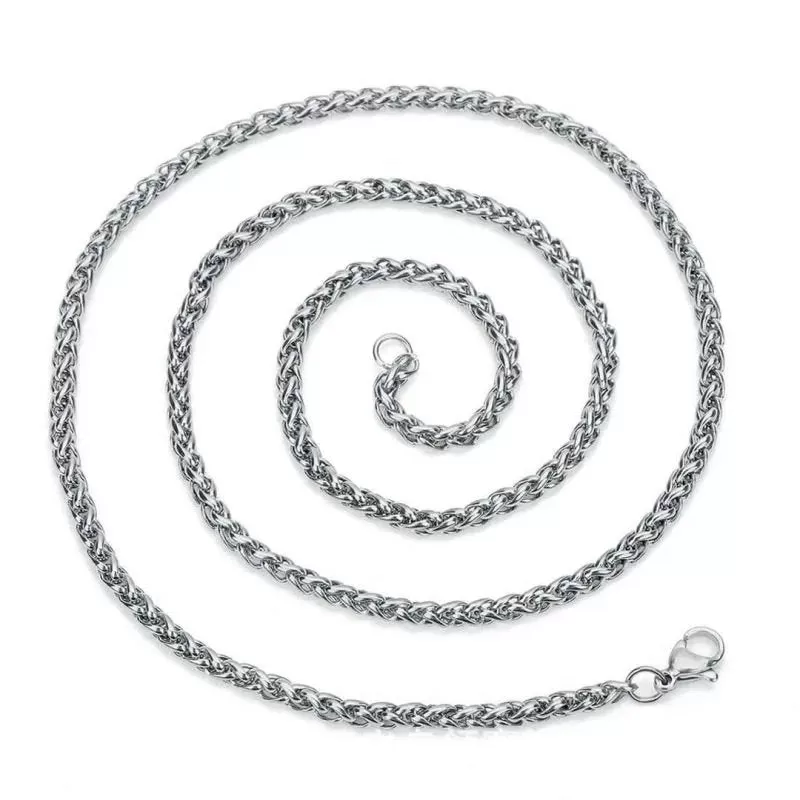 2.5mm Franco Box Chain in White Gold