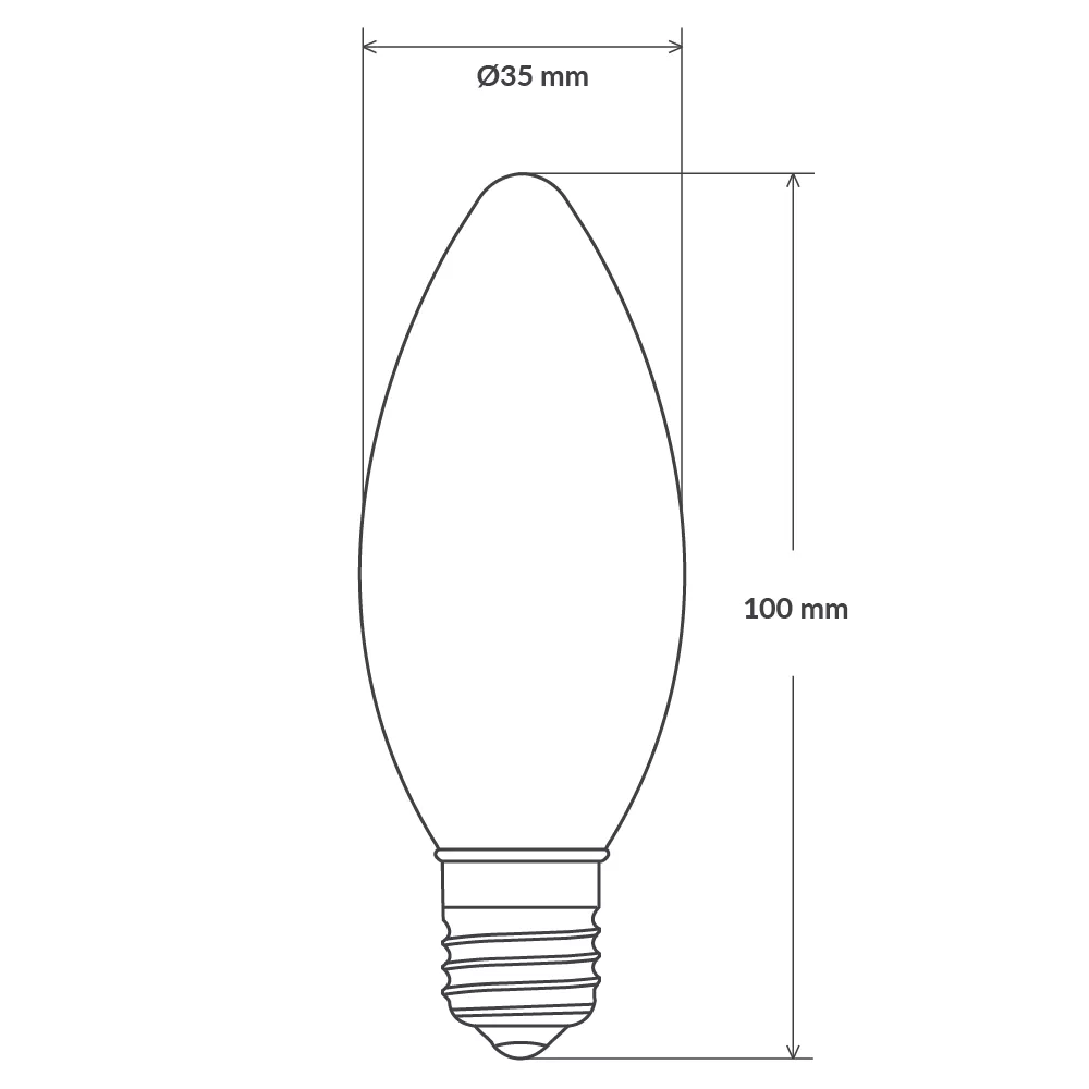 4W Candle LED Bulb E27 Frost in Natural White