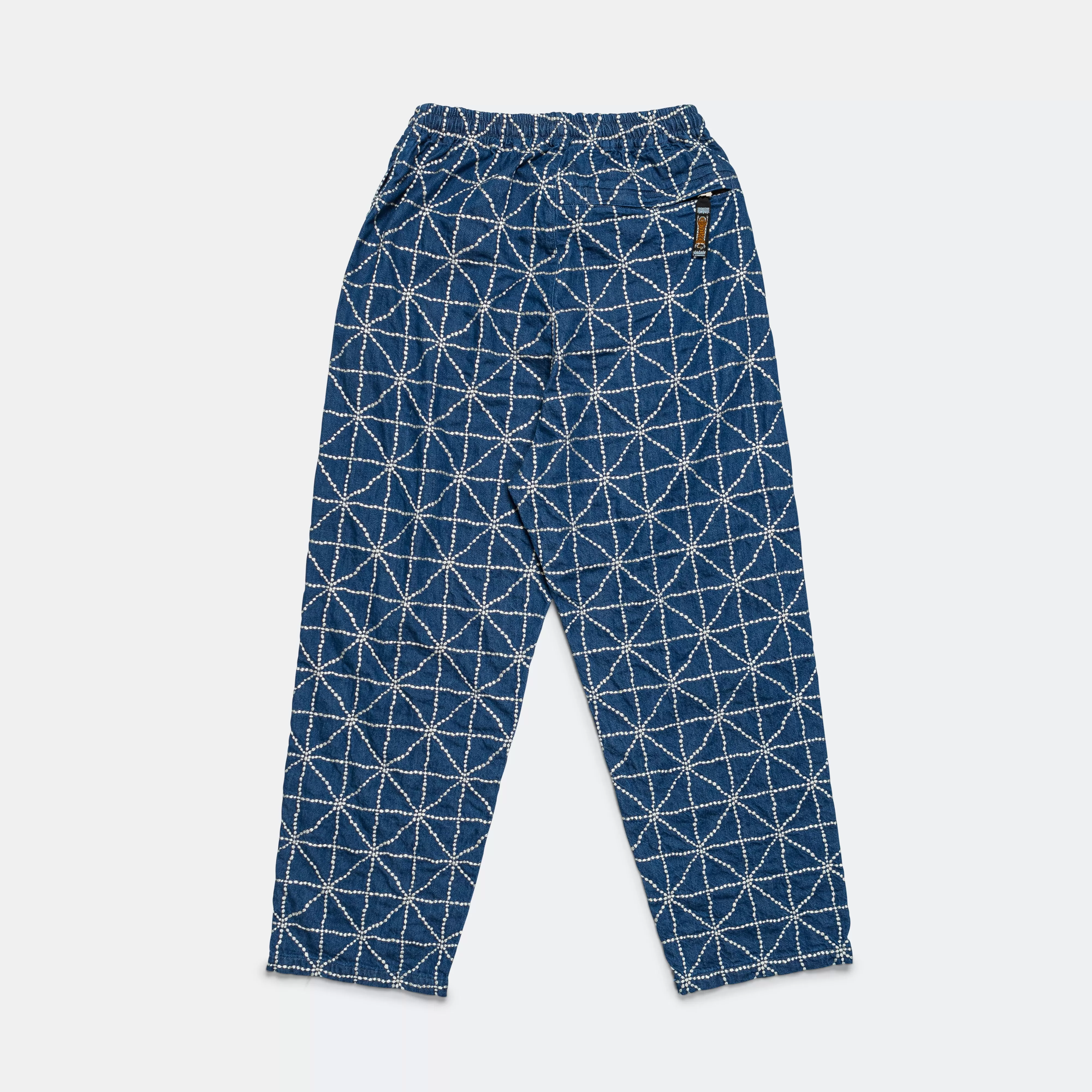 8oz Denim FOLK-DOJO Embroidery EASY Pants - Midtone