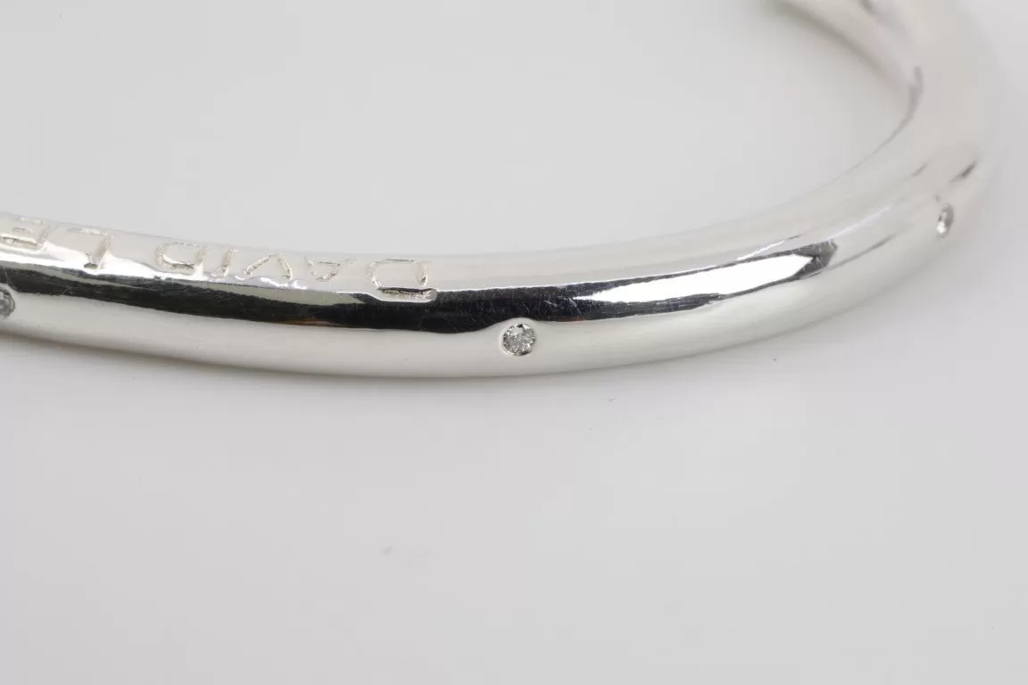 8" David Lee Holland 925 Silver 0.10tcw Diamond Cuff Bracelet (46.90g.)