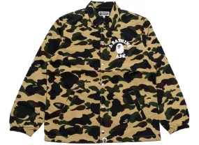 A Bathing Ape 1st Camo Nylon Tussah Coach Jacket in Yellow xld