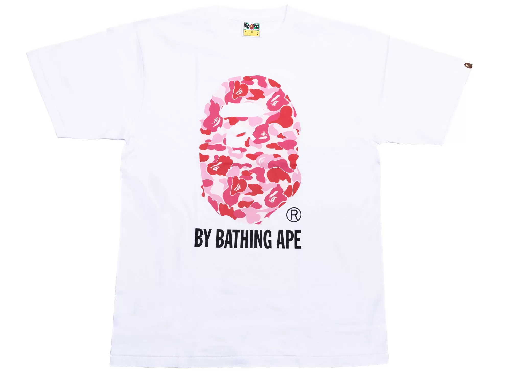 A Bathing Ape ABC Camo by Bathing Ape Tee in White/Pink