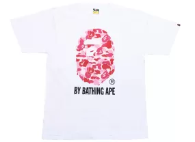 A Bathing Ape ABC Camo by Bathing Ape Tee in White/Pink