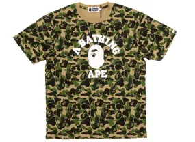 A Bathing Ape ABC Camo College Tee in Green