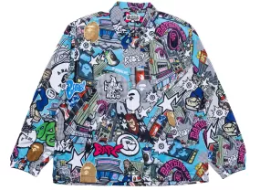 A Bathing Ape Comic Art Coach Jacket xld