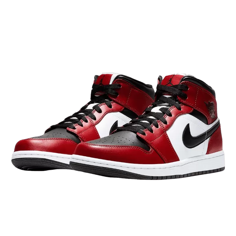 Air Jordan 1 Mid Chicago Black Toe