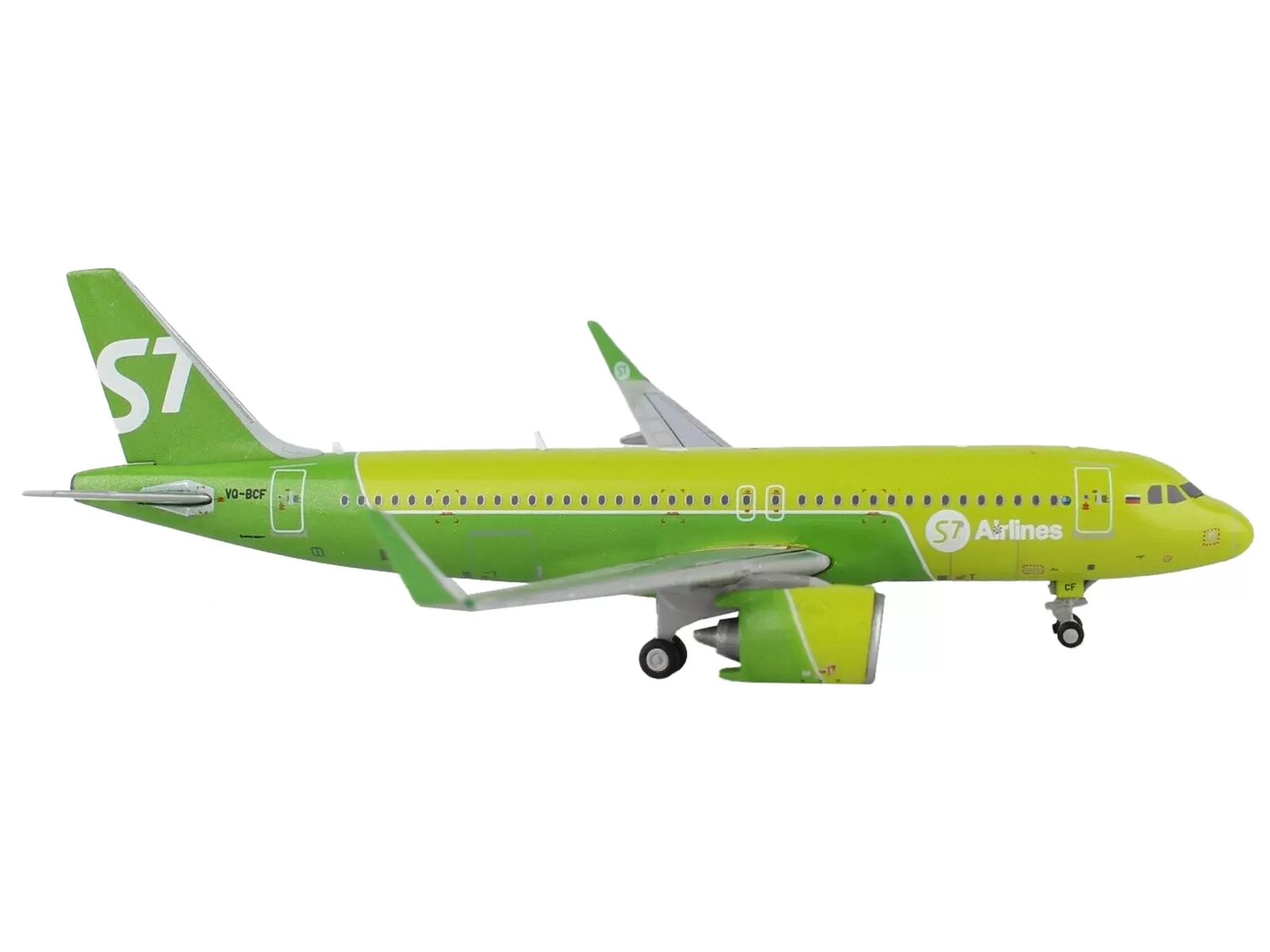 Airbus A320neo Commercial Aircraft S7 Airlines Green 1/400 Diecast Model Airplane by GeminiJets