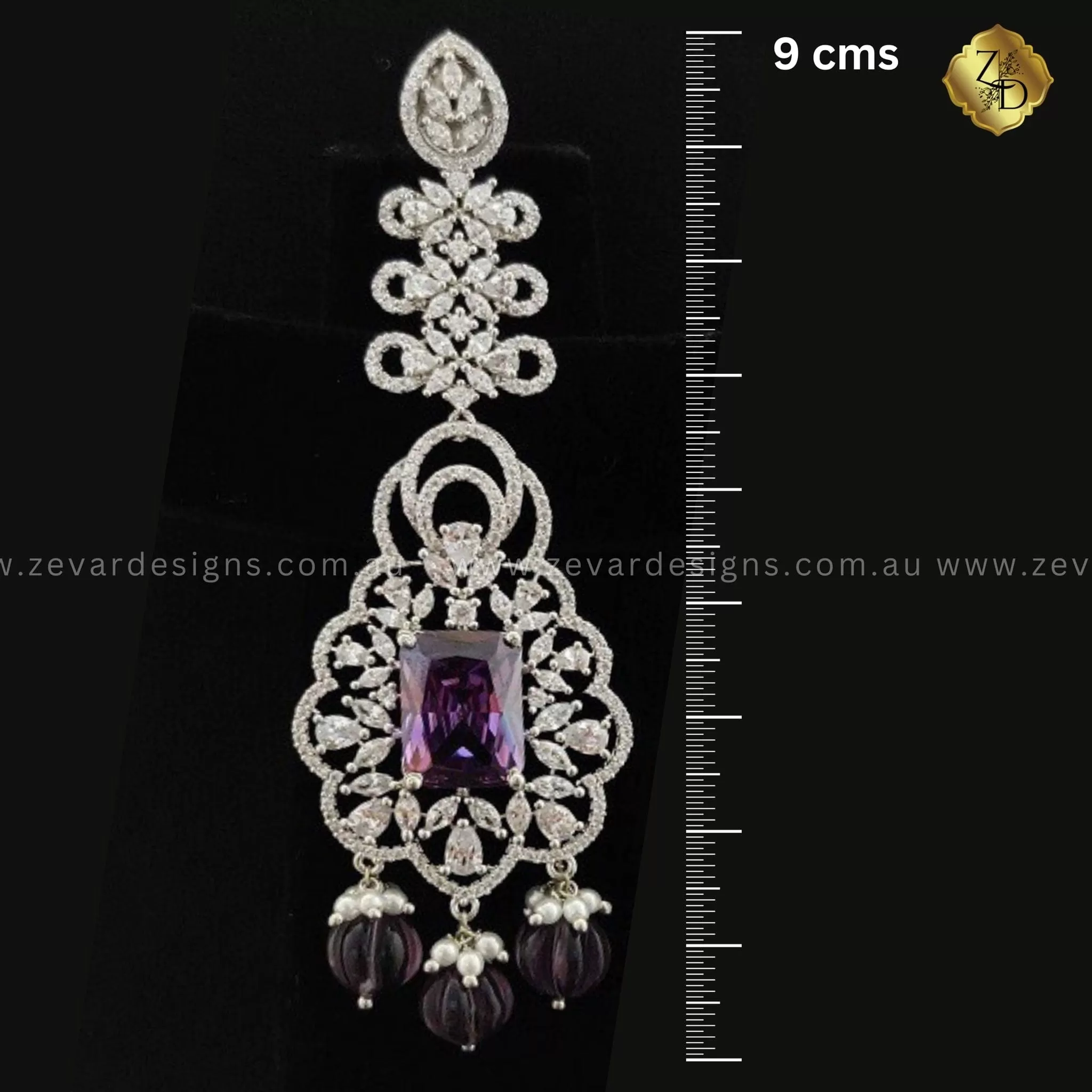 Amethyst (Violet) AD Earrings