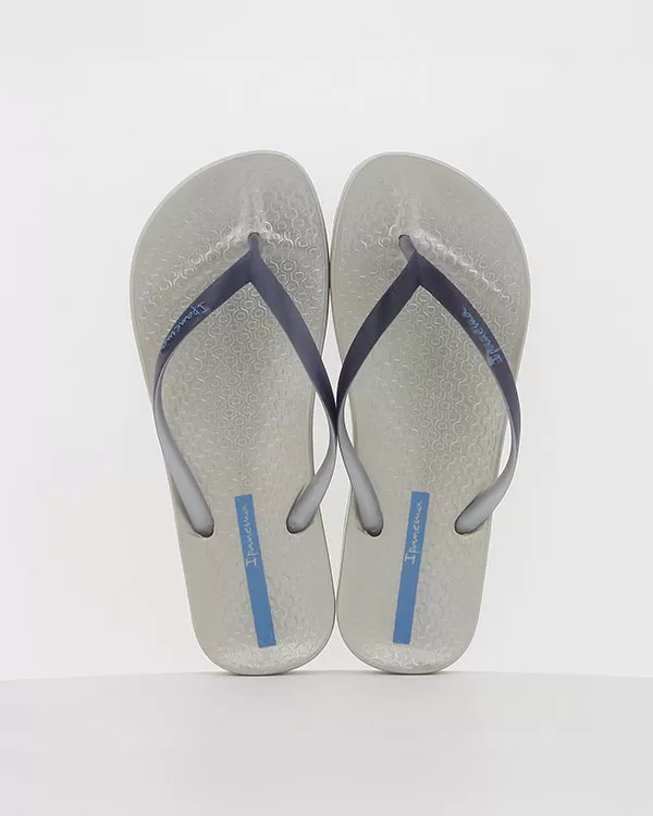 Anatomica Shine Silver Blue Beach Flops