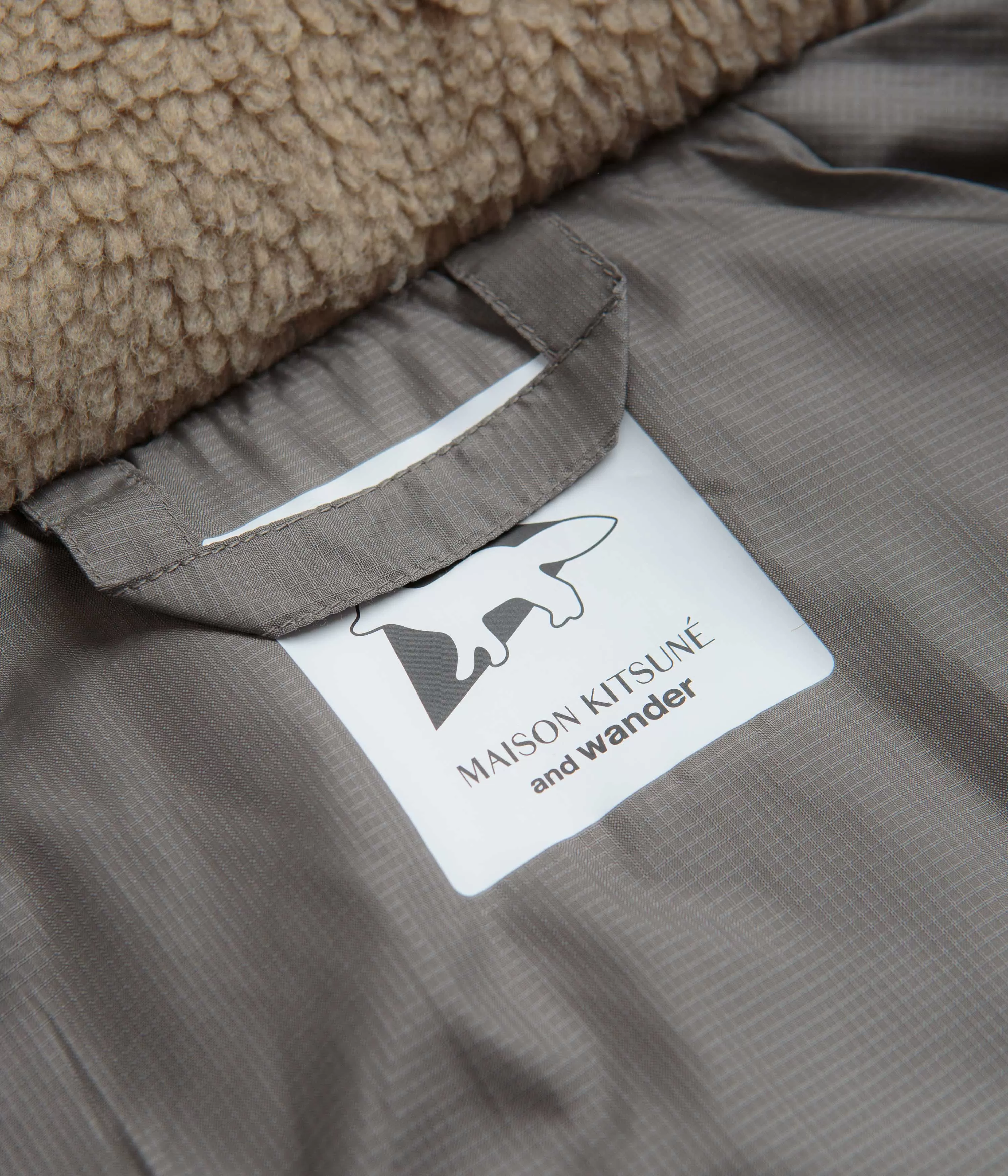 and wander x Maison Kitsune Nordic Border Insulation Jacket - Light Beige