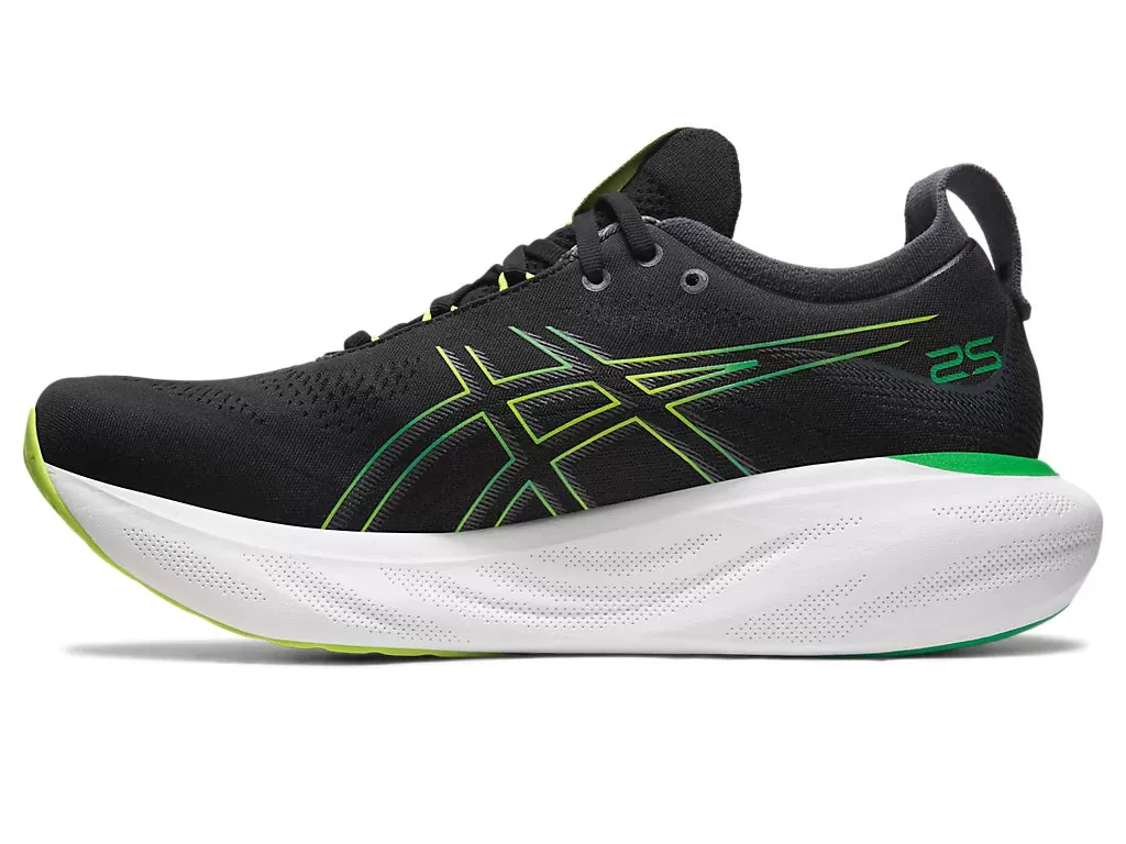 Asics Gel Nimbus 25 Men's Running Shoes - Black/Lime Zest