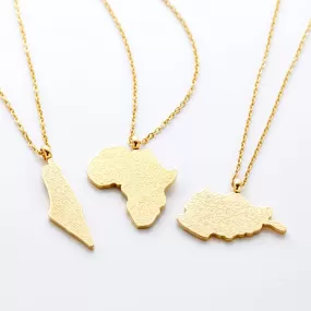 Ayatul Kursi Country Map Necklace | Women