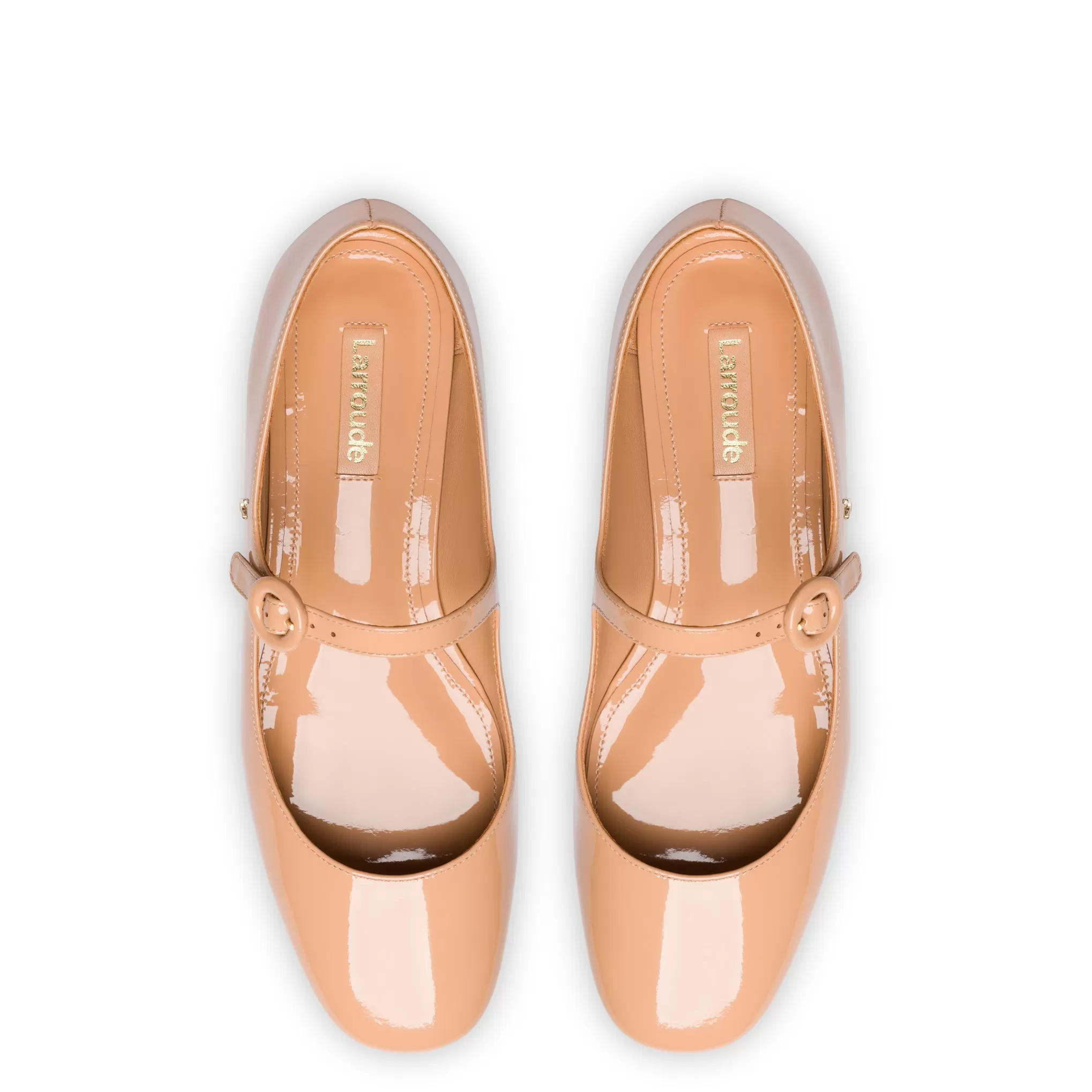 Blair Ballet Flat In Tan Patent Leather