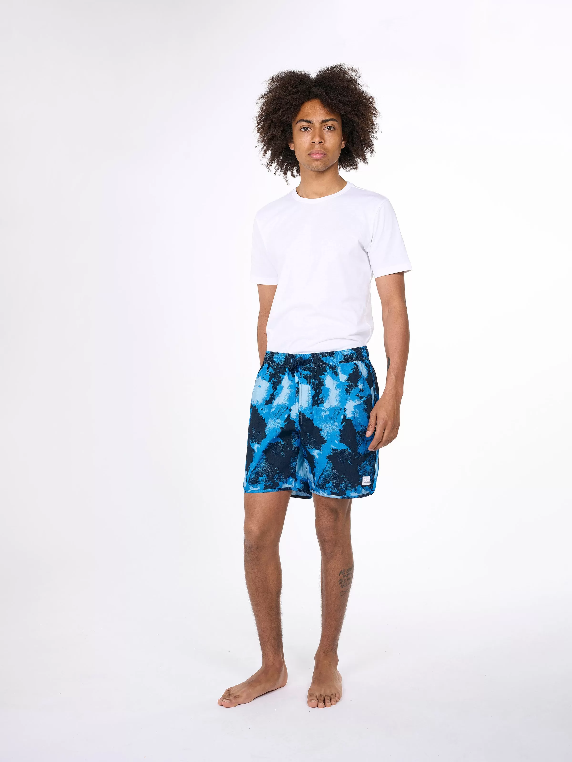 Boardwalk shorts with elastic waist AOP - item color