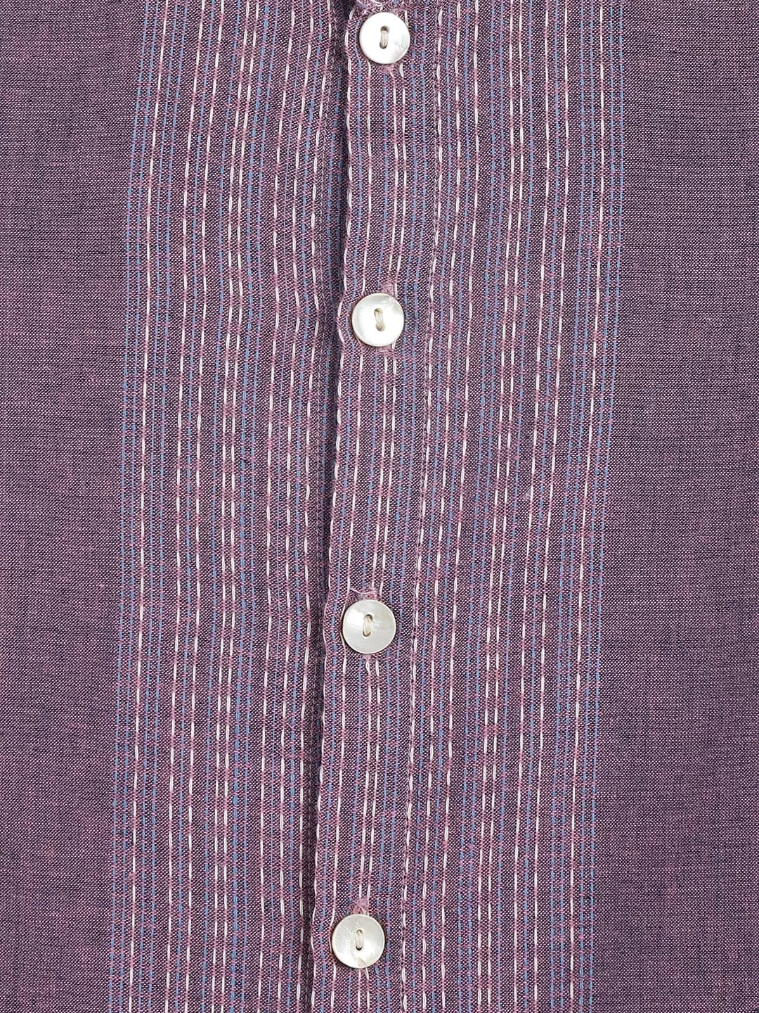 Boy Self Kantha Shirt - Purple