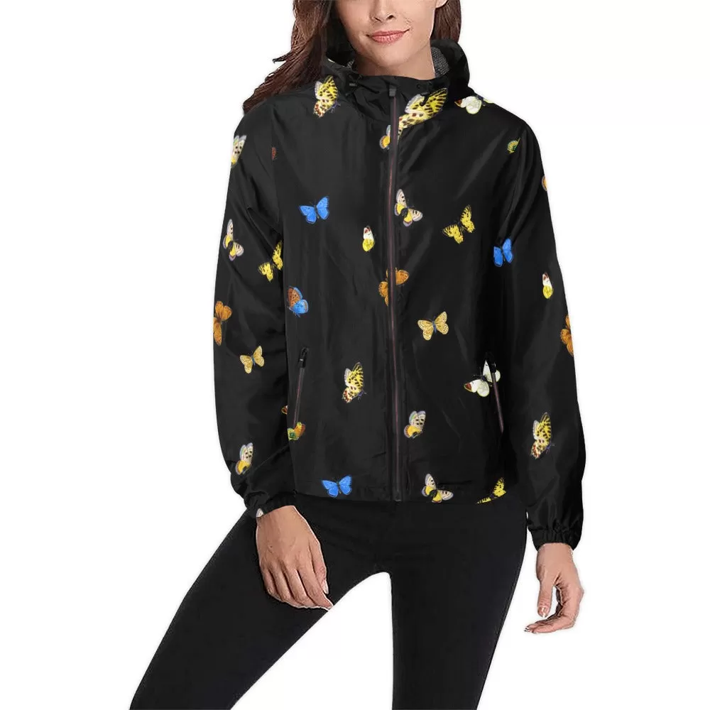 butterfly blue small print 3 Unisex All Over Print Windbreaker (Model H23)