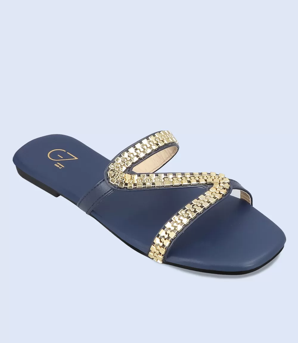 BW9501-NAVY-Women Slipper