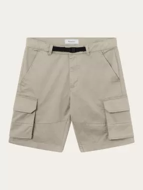 Cargo stretched twill shorts - Light feather gray