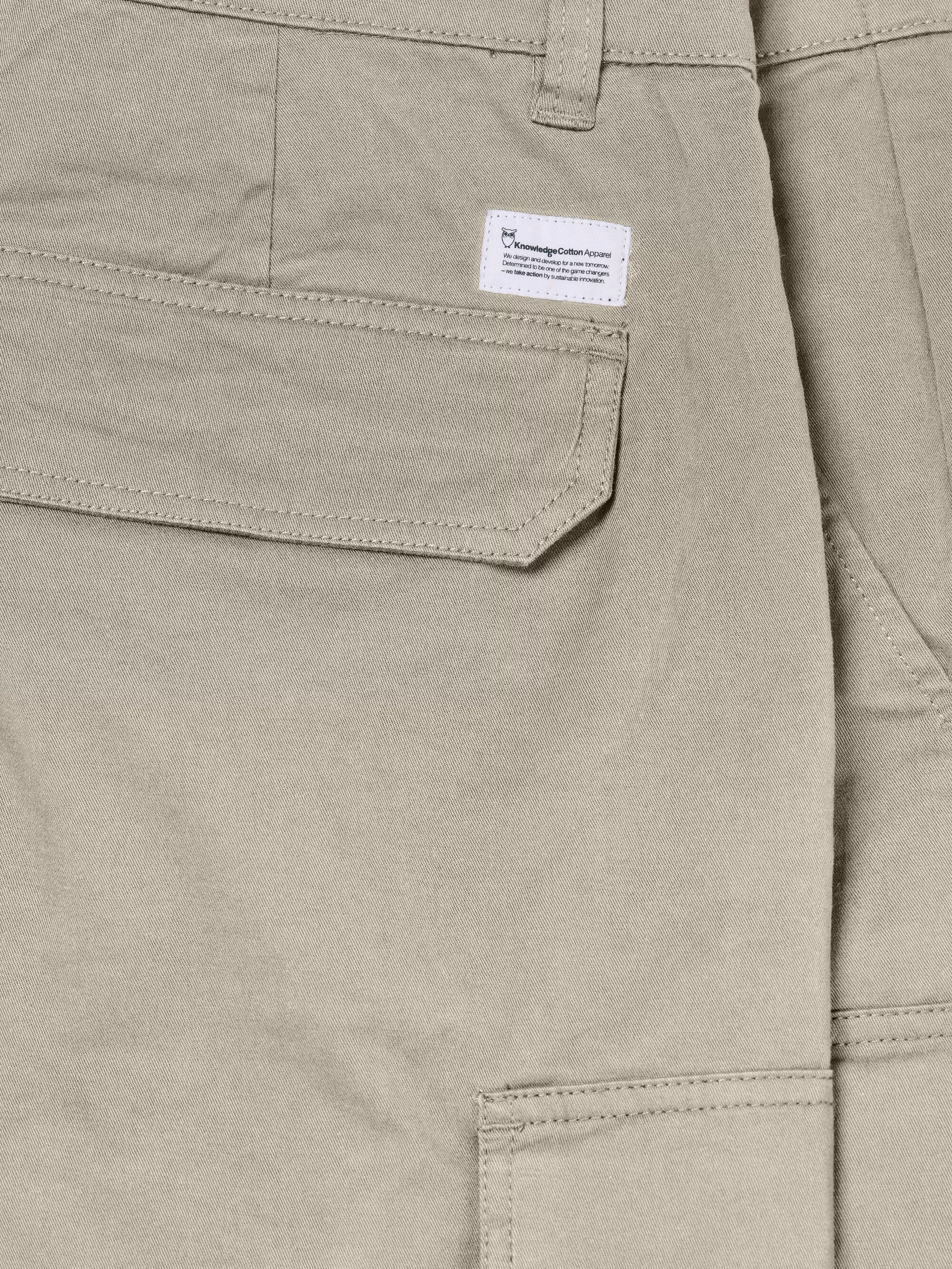 Cargo stretched twill shorts - Light feather gray