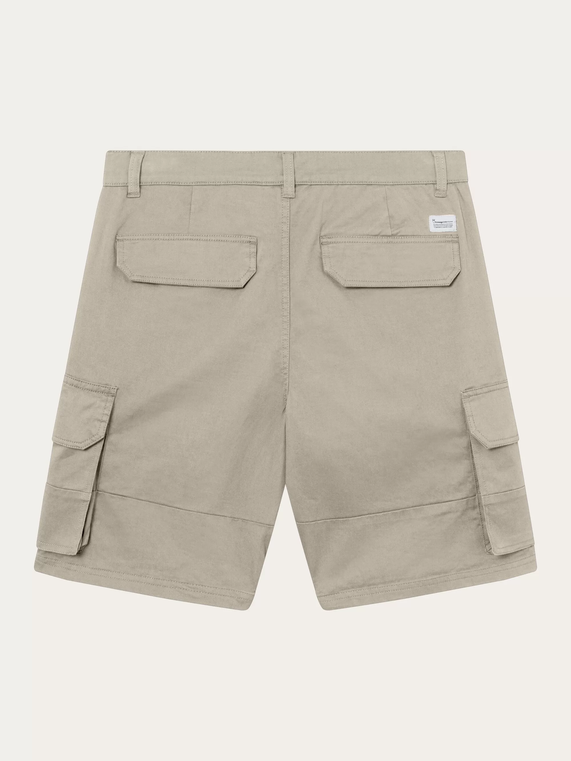 Cargo stretched twill shorts - Light feather gray