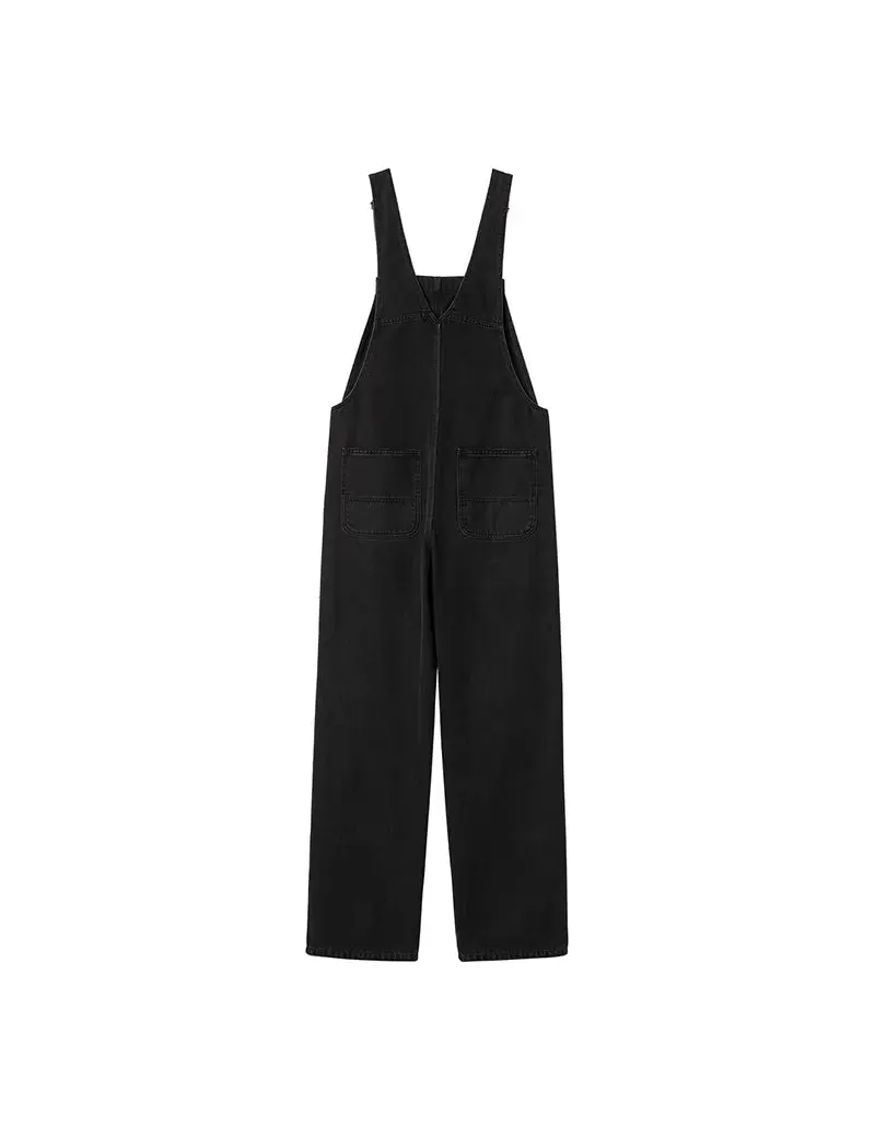 Carhartt WIP Bib Double Knee Black Stone Washed