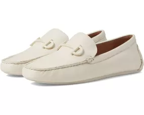 Cole Haan Tully Driver Egret Leather Slip On Squared Toe Classic Loafers