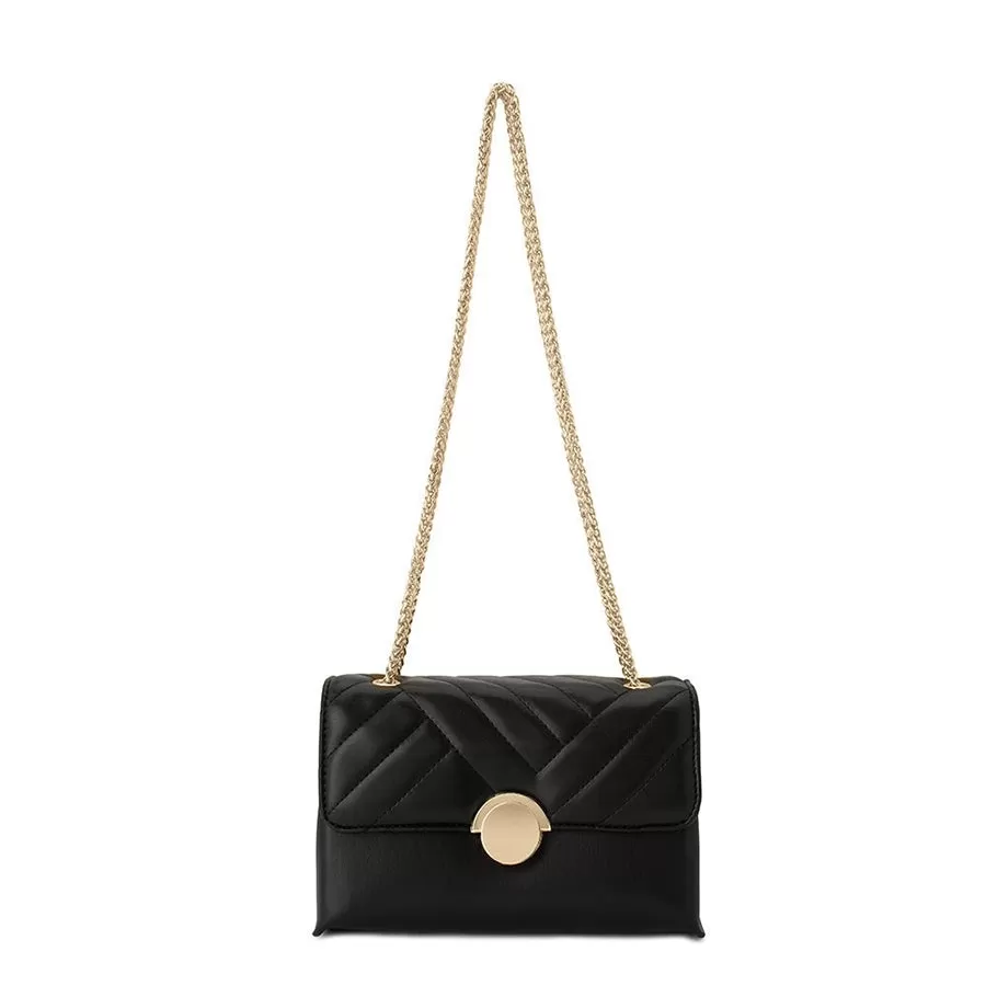 CRESSIDA QUILTED SHOULDER - BLACK