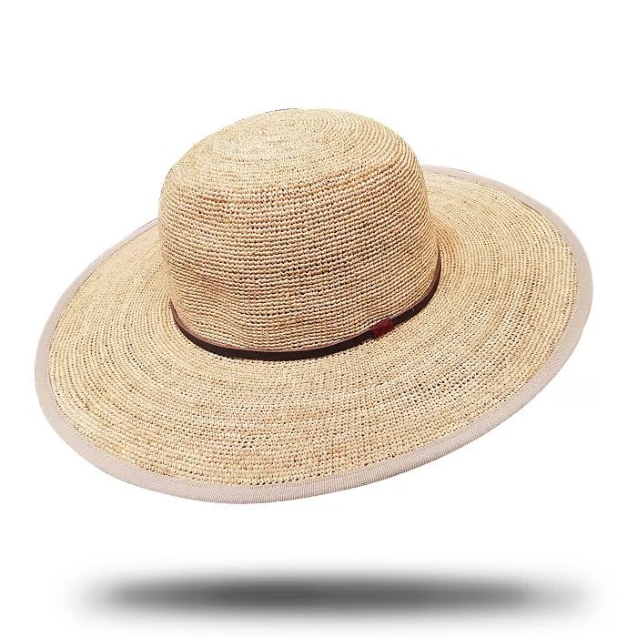 Crocheted Raffia Widebrim-SL050