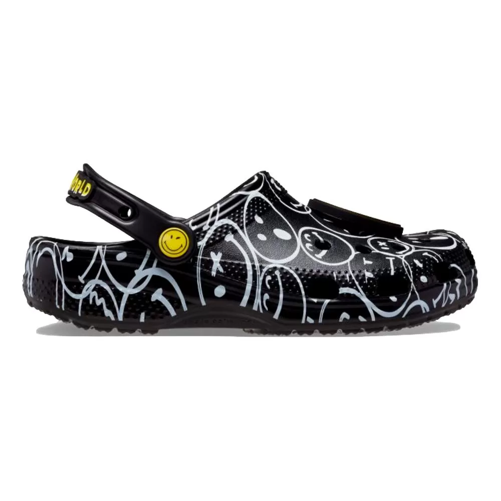 CROCS CLASSIC 2022 SMILEY CLOG-BLACK