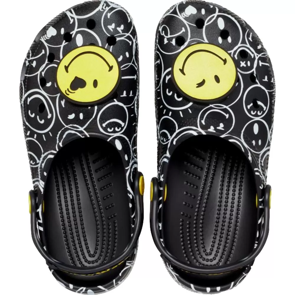 CROCS CLASSIC 2022 SMILEY CLOG-BLACK