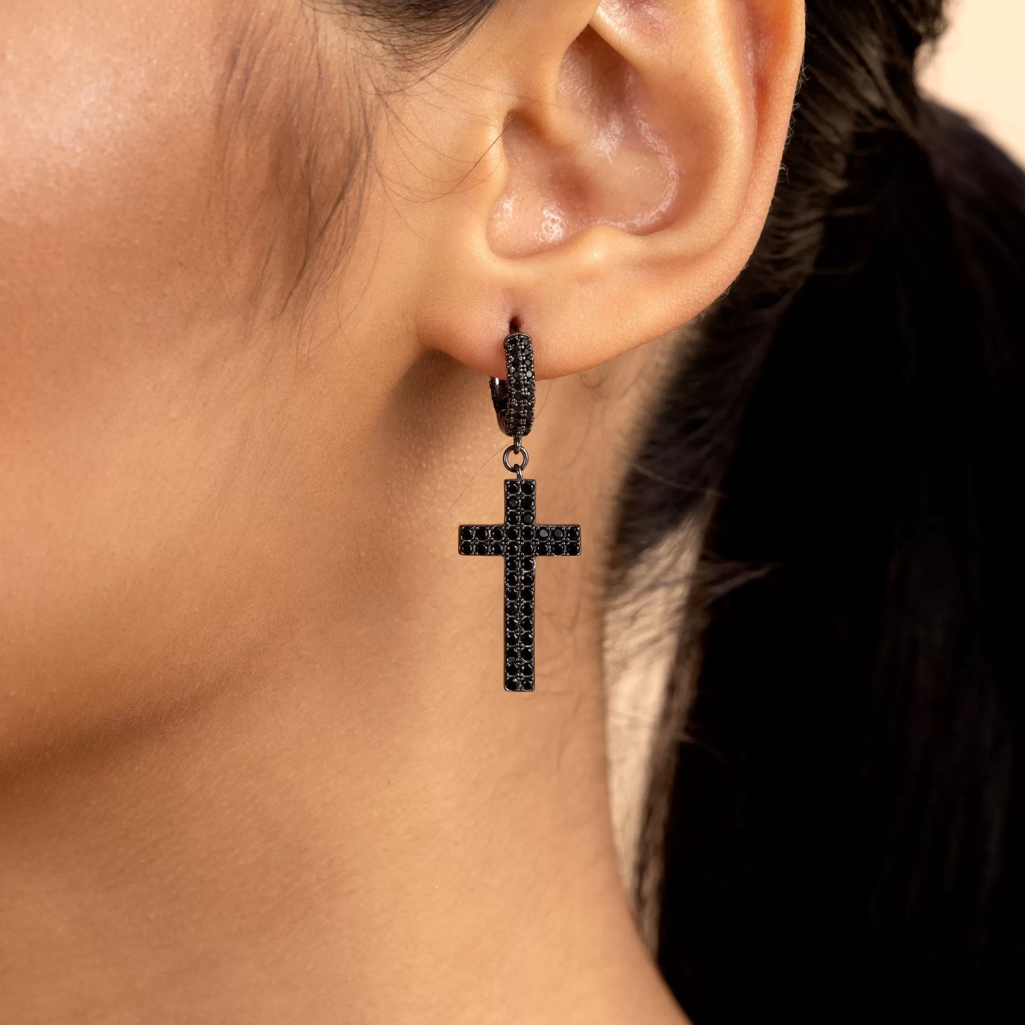 Cross Dangly Earring - Single