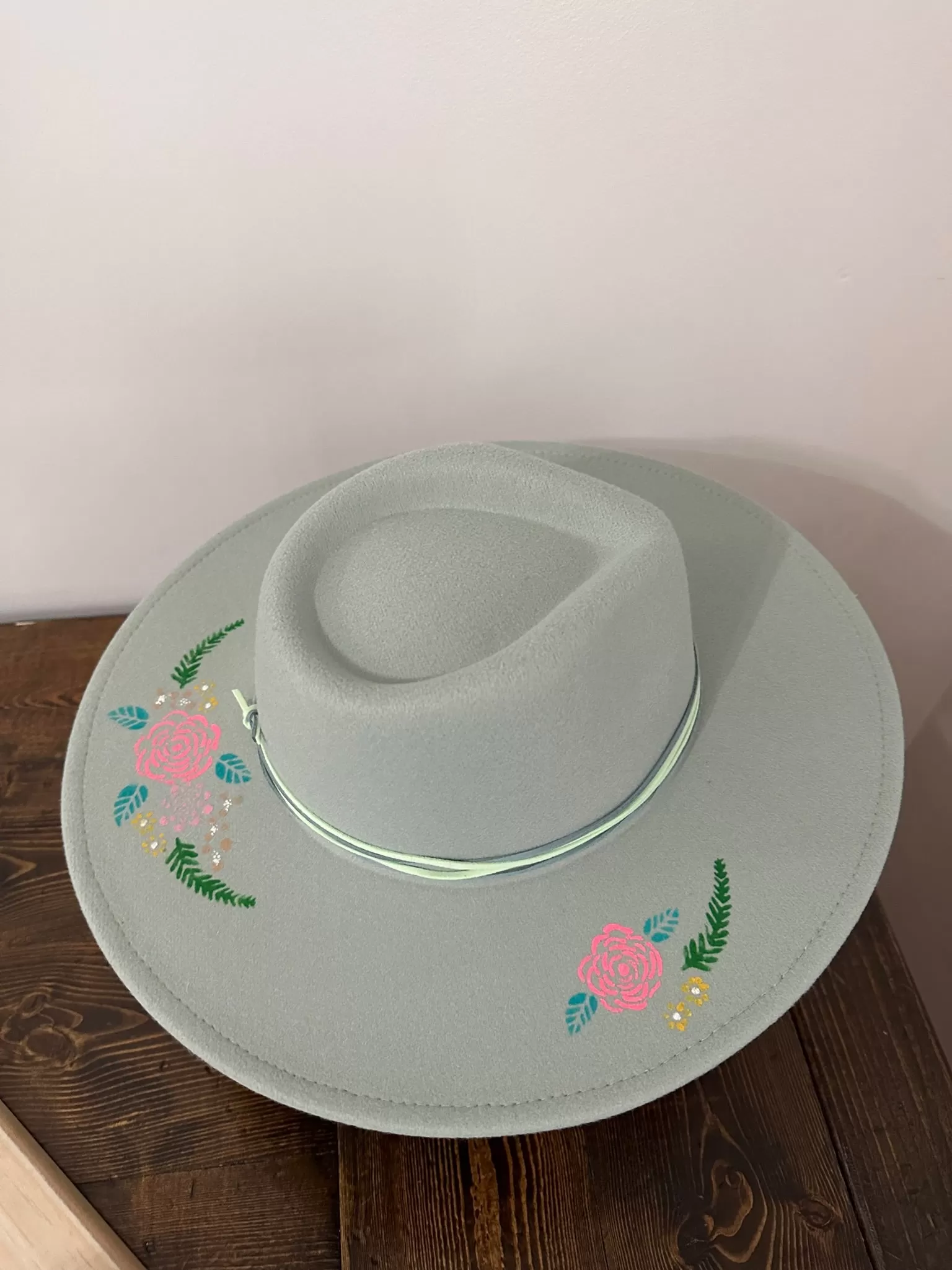 Custom Hat - Sage Flower