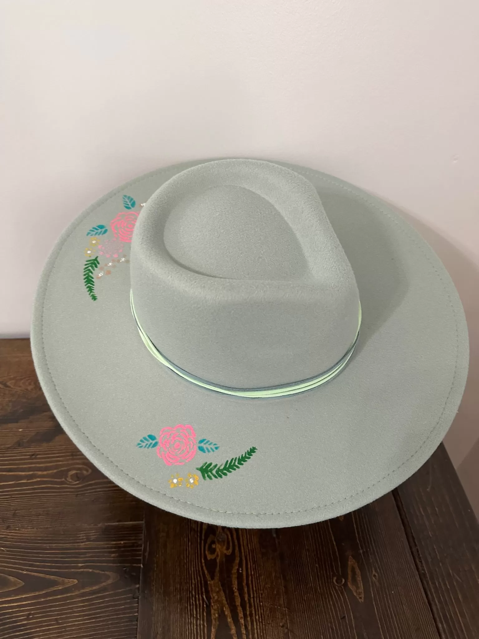 Custom Hat - Sage Flower