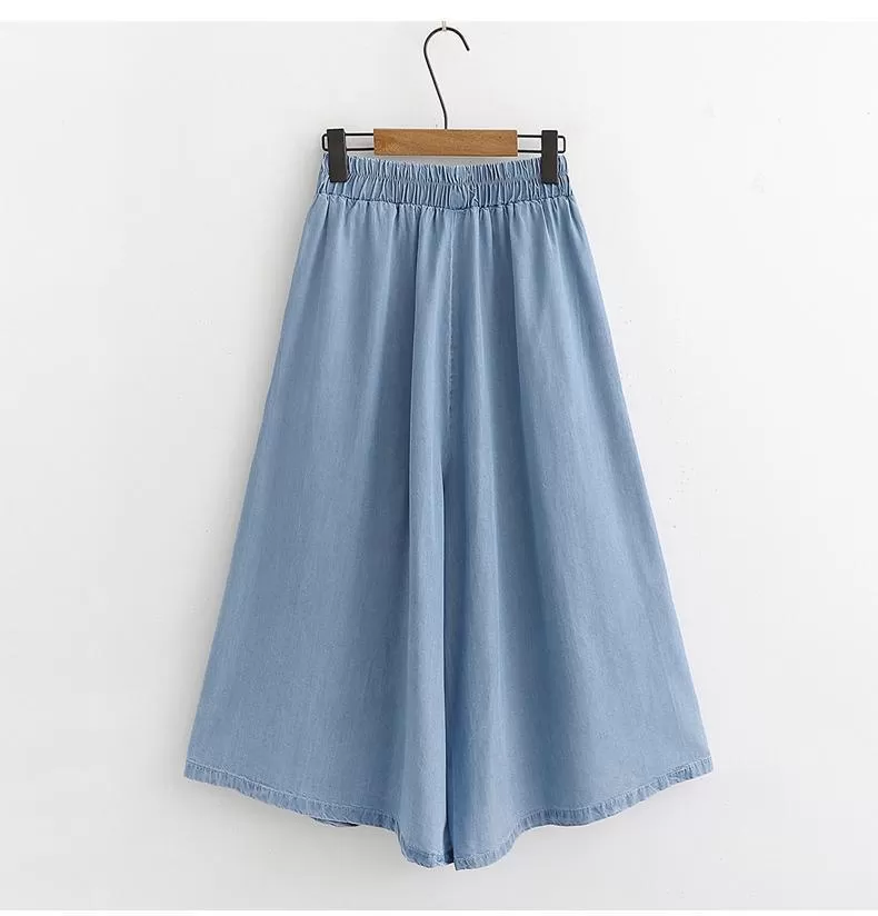 Denim Jeans Wide Leg Pants