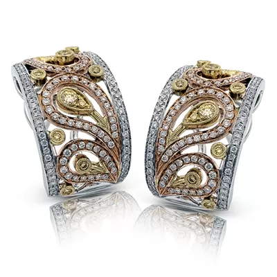 Earrings in 18k Gold with Diamonds