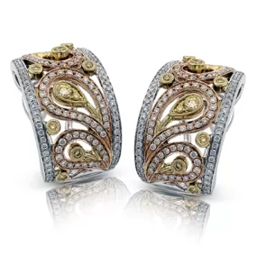 Earrings in 18k Gold with Diamonds