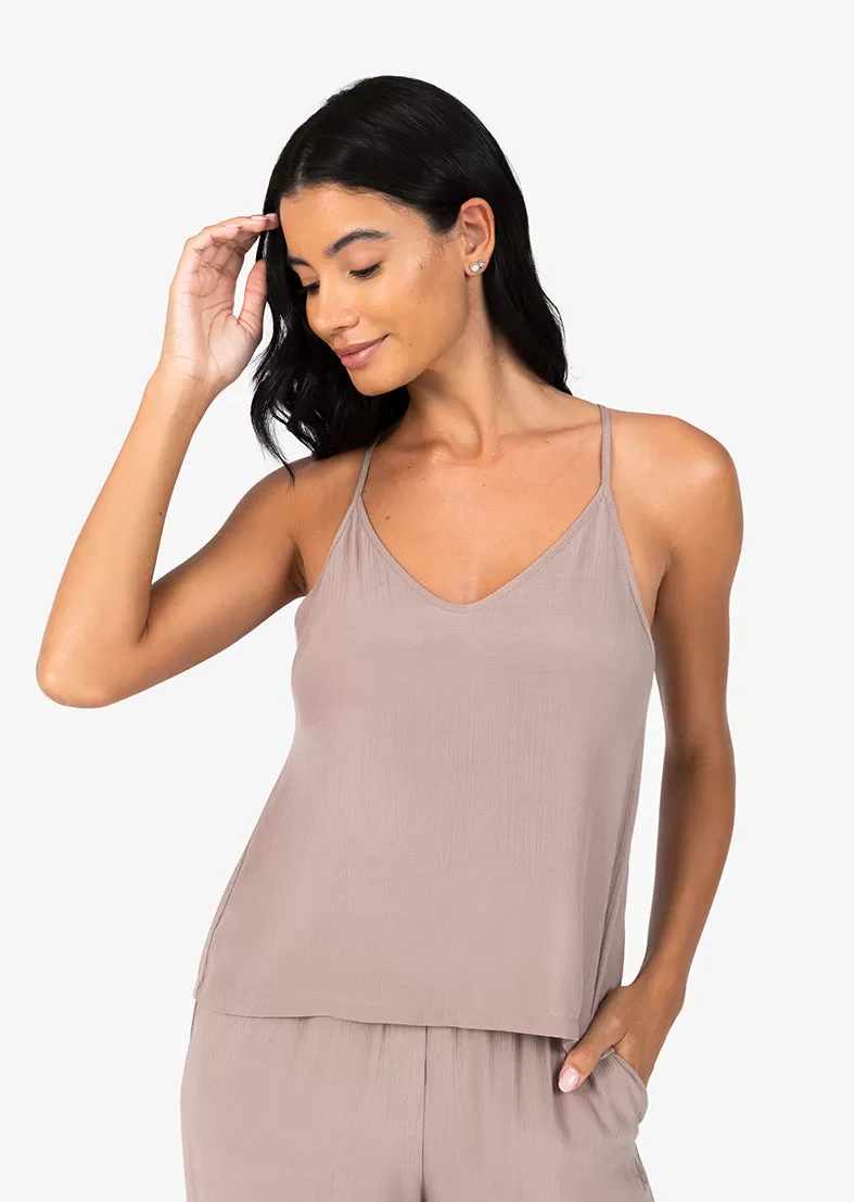 Embody Plisse Cami Taupe