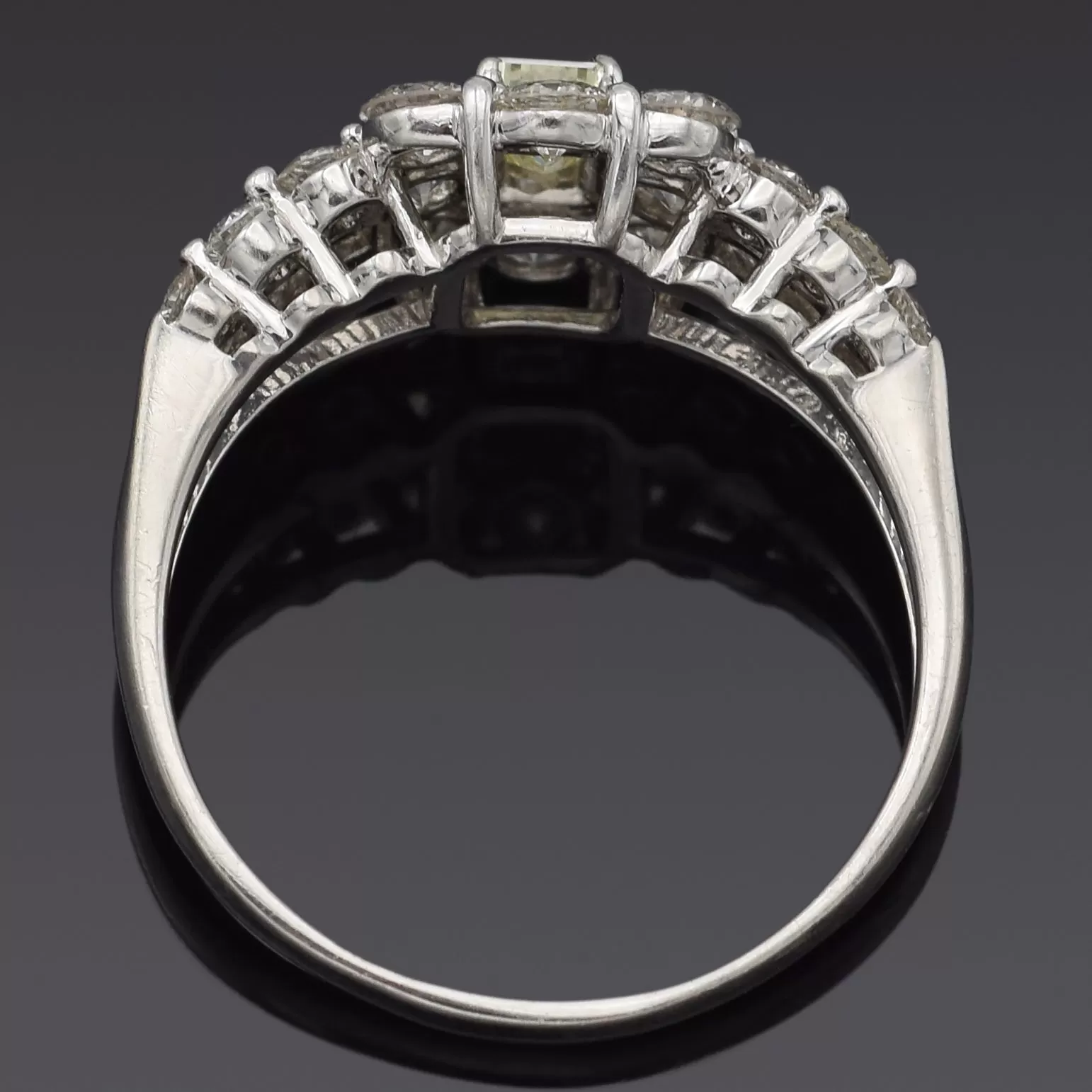 Estate 900 Platinum 2.01 TCW Diamond Band Ring