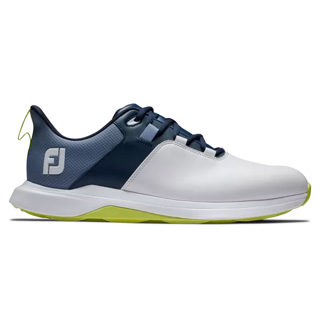 Footjoy Men's ProLite Spikeless Golf Shoe - White/Navy/Lime