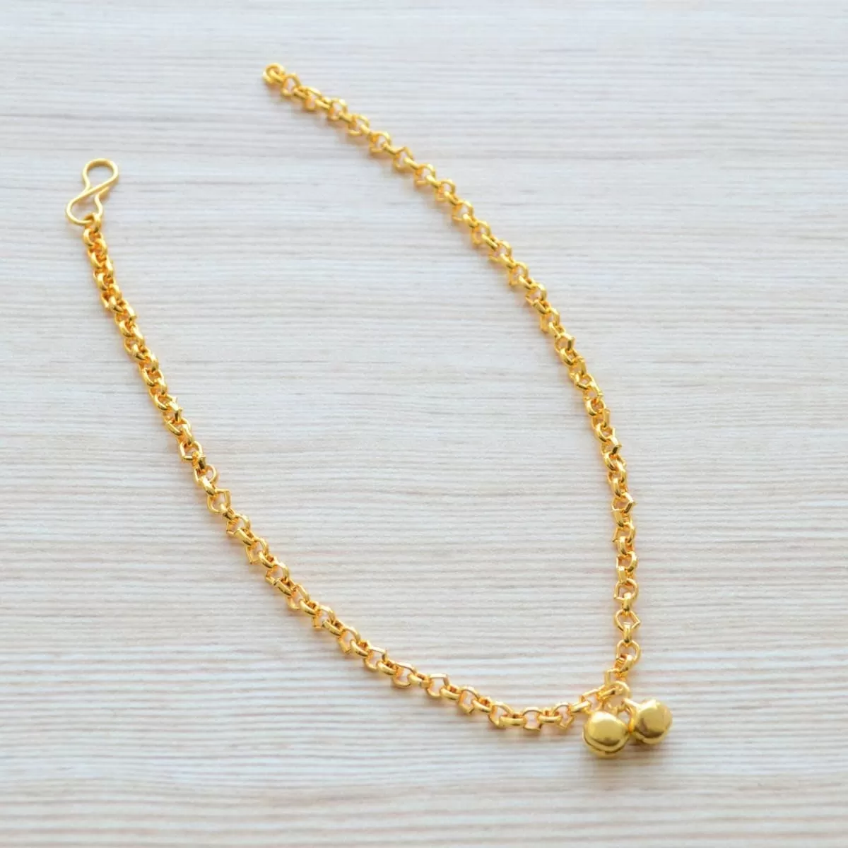 Gold Bell Anklet, Traditional Indian Payal, Statement Anklet Bracelet, Summer Wedding Jewelry